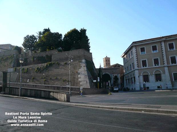 porta santo spirito e bastione mura leonine roma