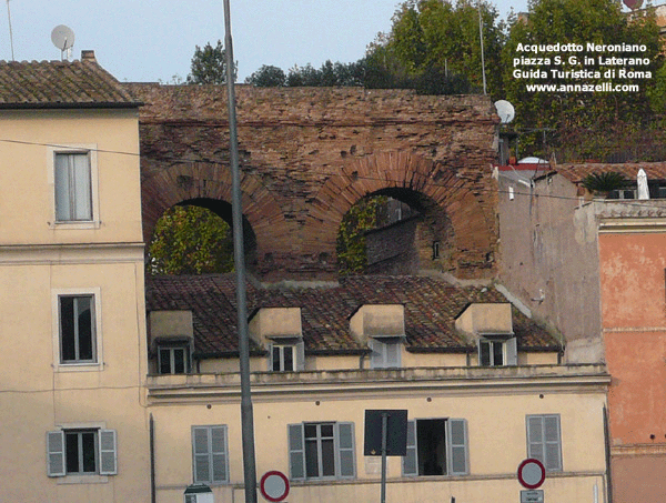 resti acquedotto neroniano piazza san giovanni in laterano roma