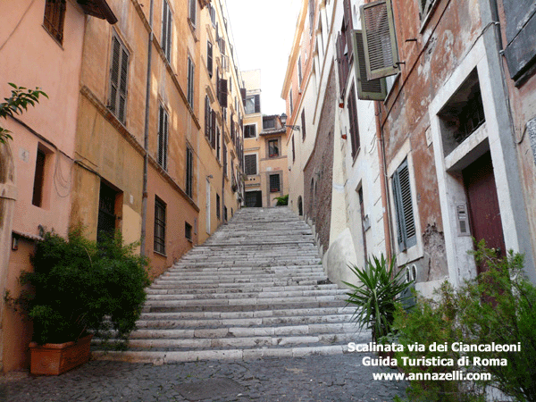 scalinata via dei ciancaleoni roma