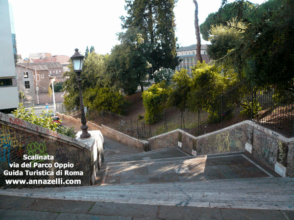 scalinata via del parco oppio a roma