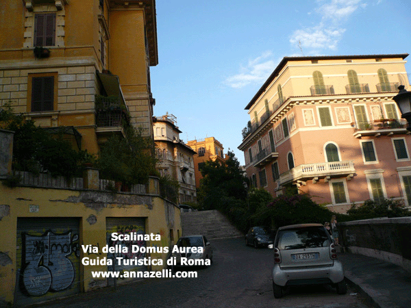 scalinata via della domus aurea a roma