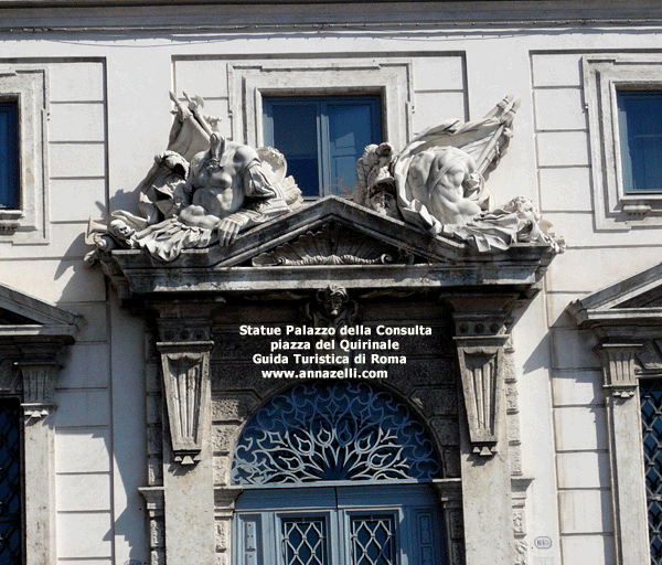 statue palazzo della consulta piazza del quirinale roma