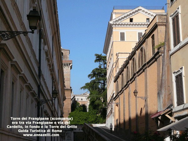 torre dei frangipane via dei frangipane angolo via del cardello scomparsa roma