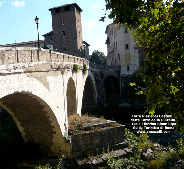 torre pierleoni caetani della pulsella isola tiberina roma