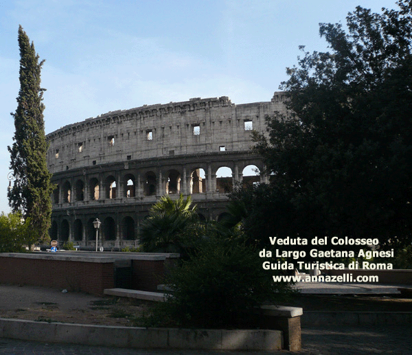 veduta del Colosseo da Largo Gaetana Agnesi Roma