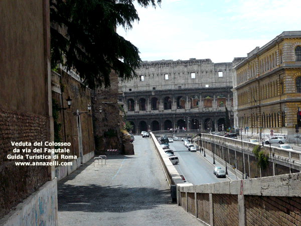 veduta di via degli annibaldi e del colosseo da via del fagutale (roma)