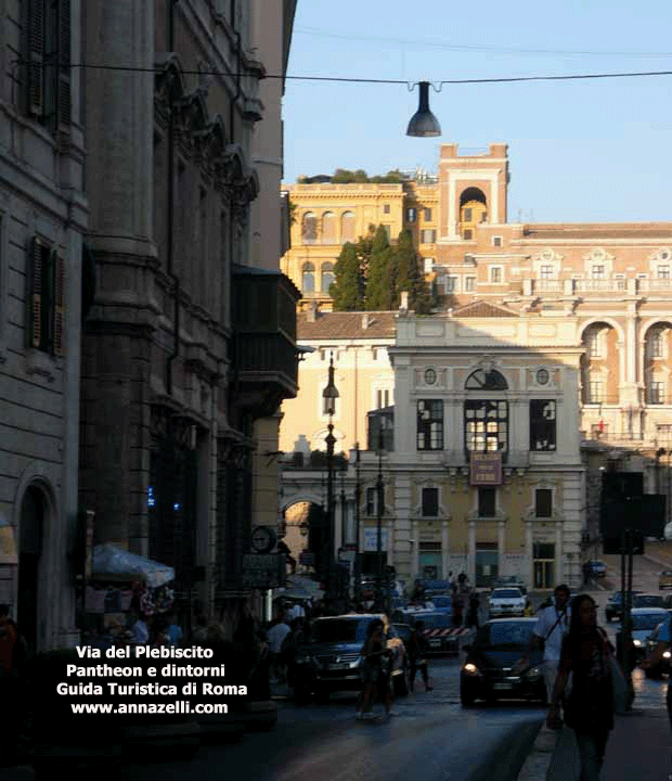 via del plebiscito pantheon e dintorni roma