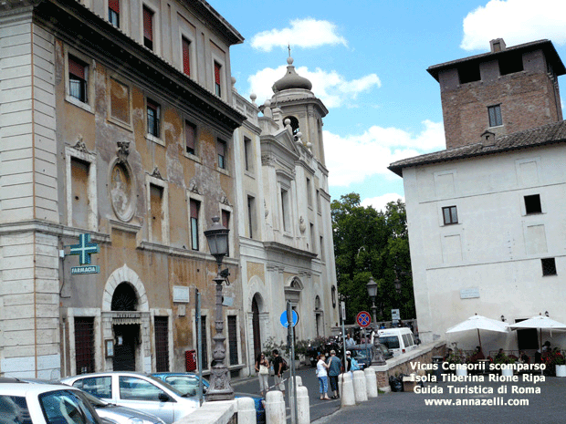 vicus censorii antica via scomparsa isola tiberina roma