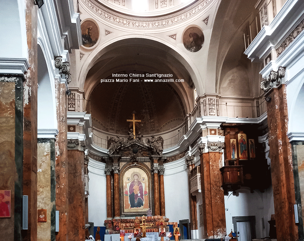 interno chiesa sant'ignazio piazza mario fani viterbo info e foto anna zelli