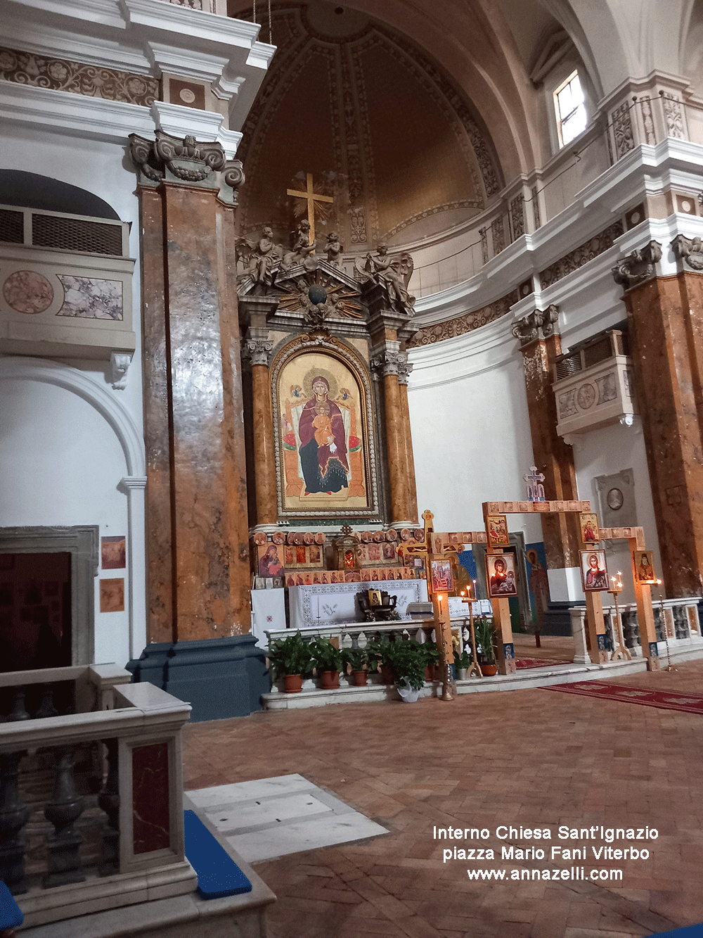 interno chiesa sant'ignazio altare maggiore piazza mario fani viterbo info e foto anna zelli