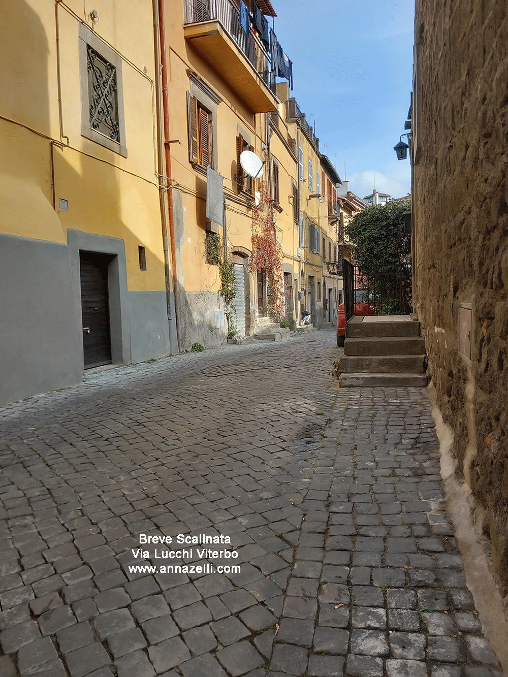 breve scalinata via lucchi viterbo centro storico info e foto anna zelli