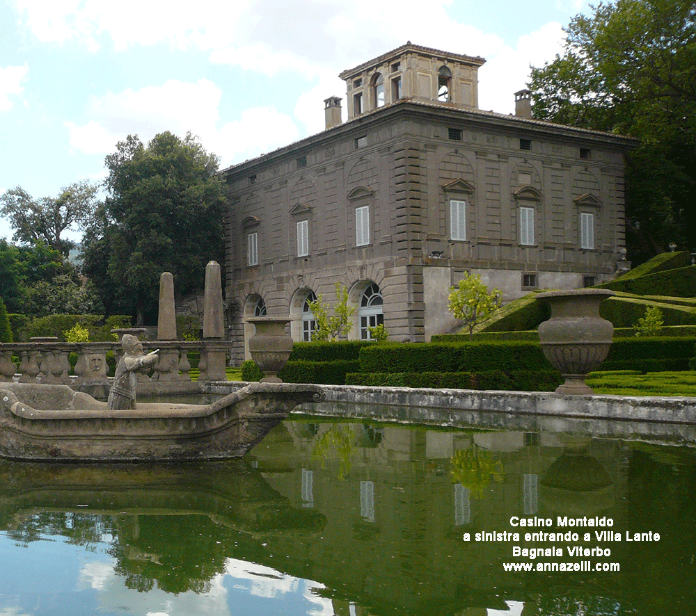 Casino Montaldo a sinistra entrando nella villa lante bagnaia viterbo info e foto anna zelli