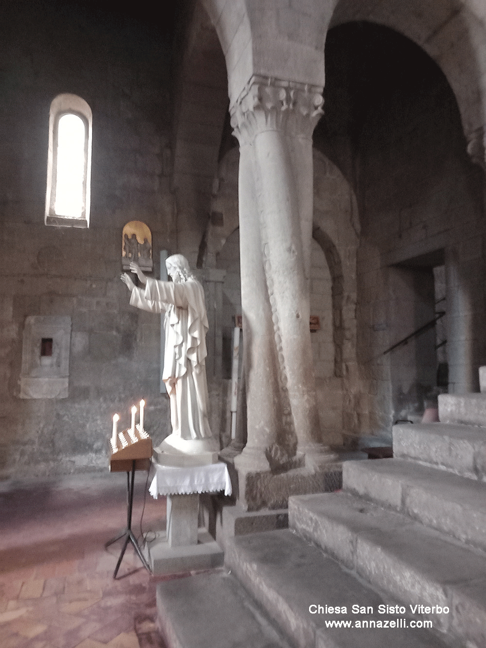 interno chiesa san sisto piazza san sisto viterbo info e foto anna zelli