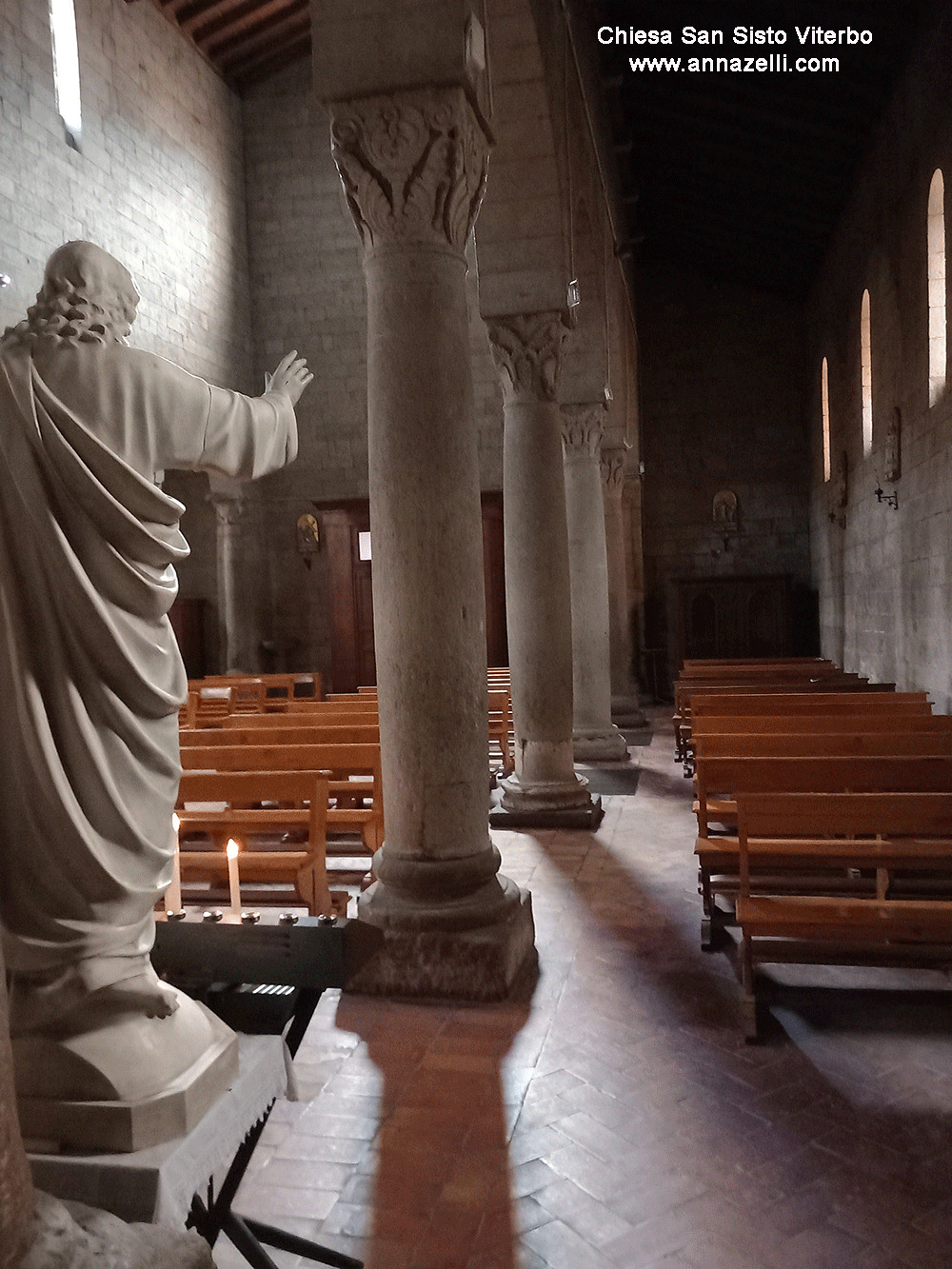 interno chiesa di san sisto viterbo centro info foto anna zelli