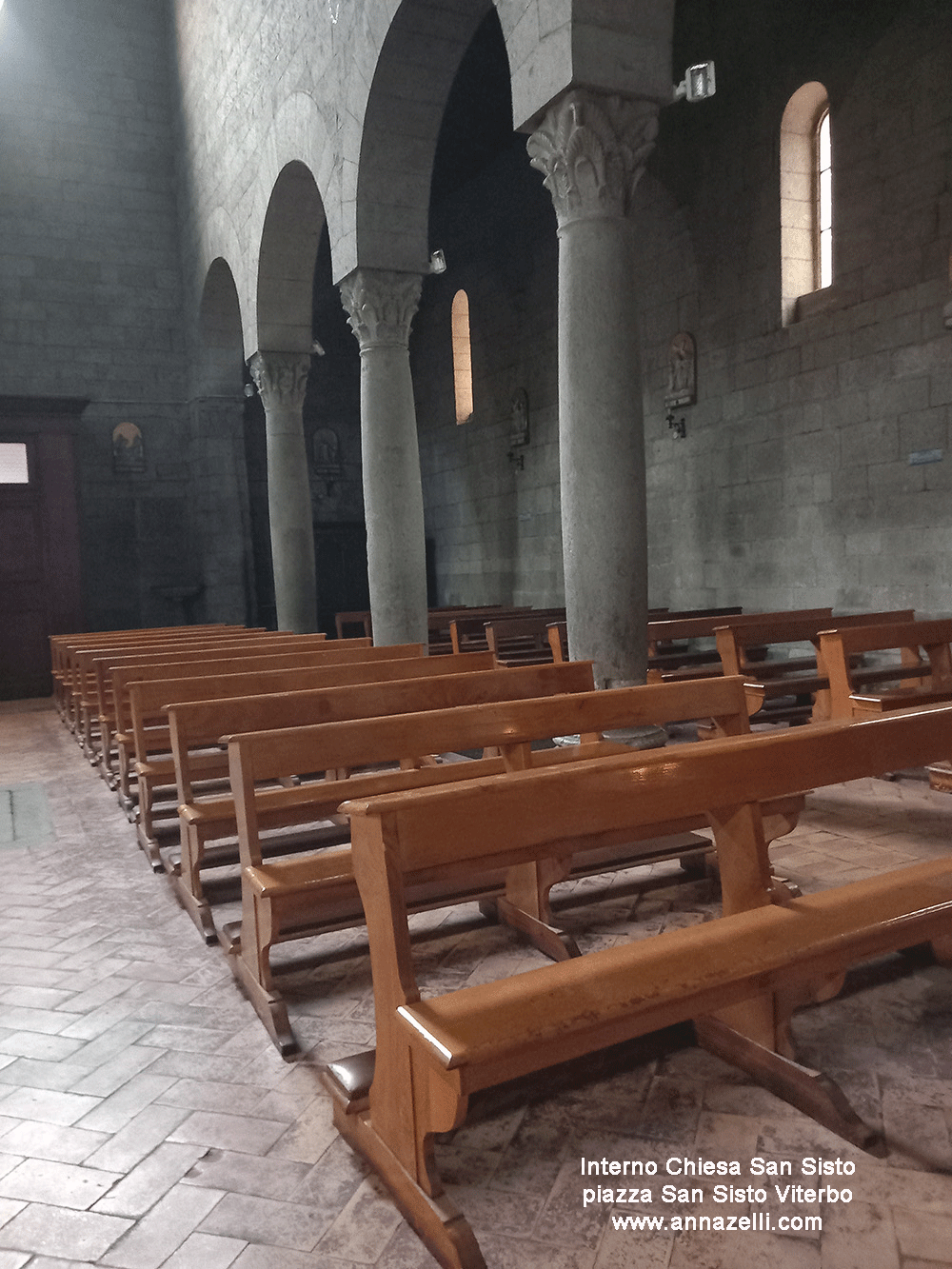 interno chiesa di san sisto piazza san sisto viterbo info e foto anna zelli