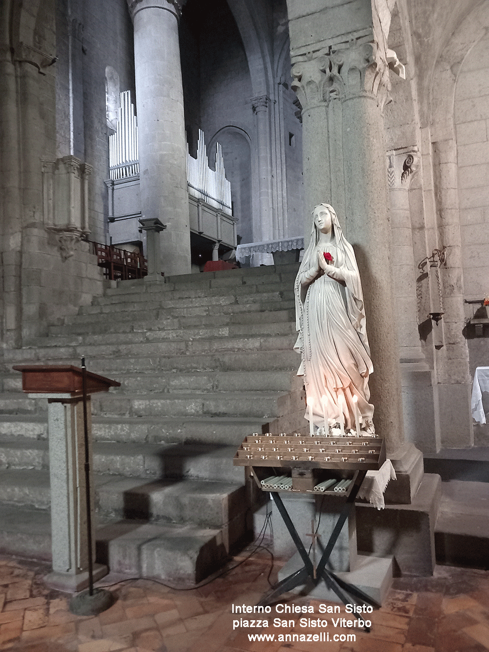 interno chiesa san sisto piazza san sisto viterbo centro storico info e foto anna zelli