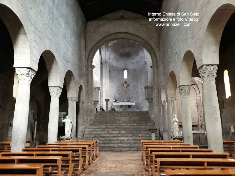 interno chiesa di san sisto viterbo centro stoico info e foto anna zelli