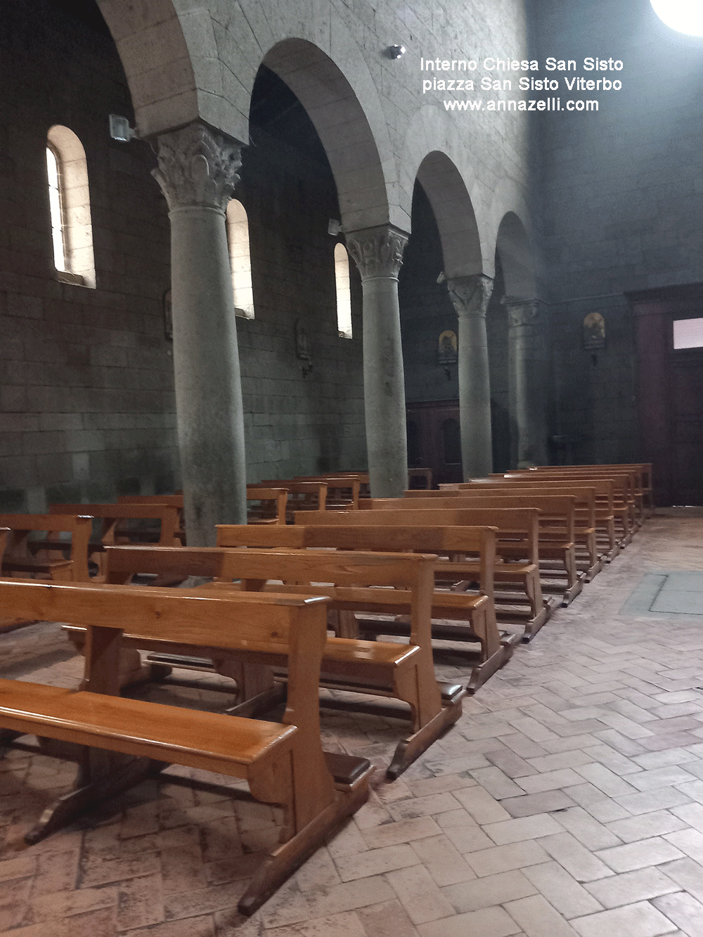 interno chiesa di san sisto piazza san sisto viterbo info e foto anna zelli