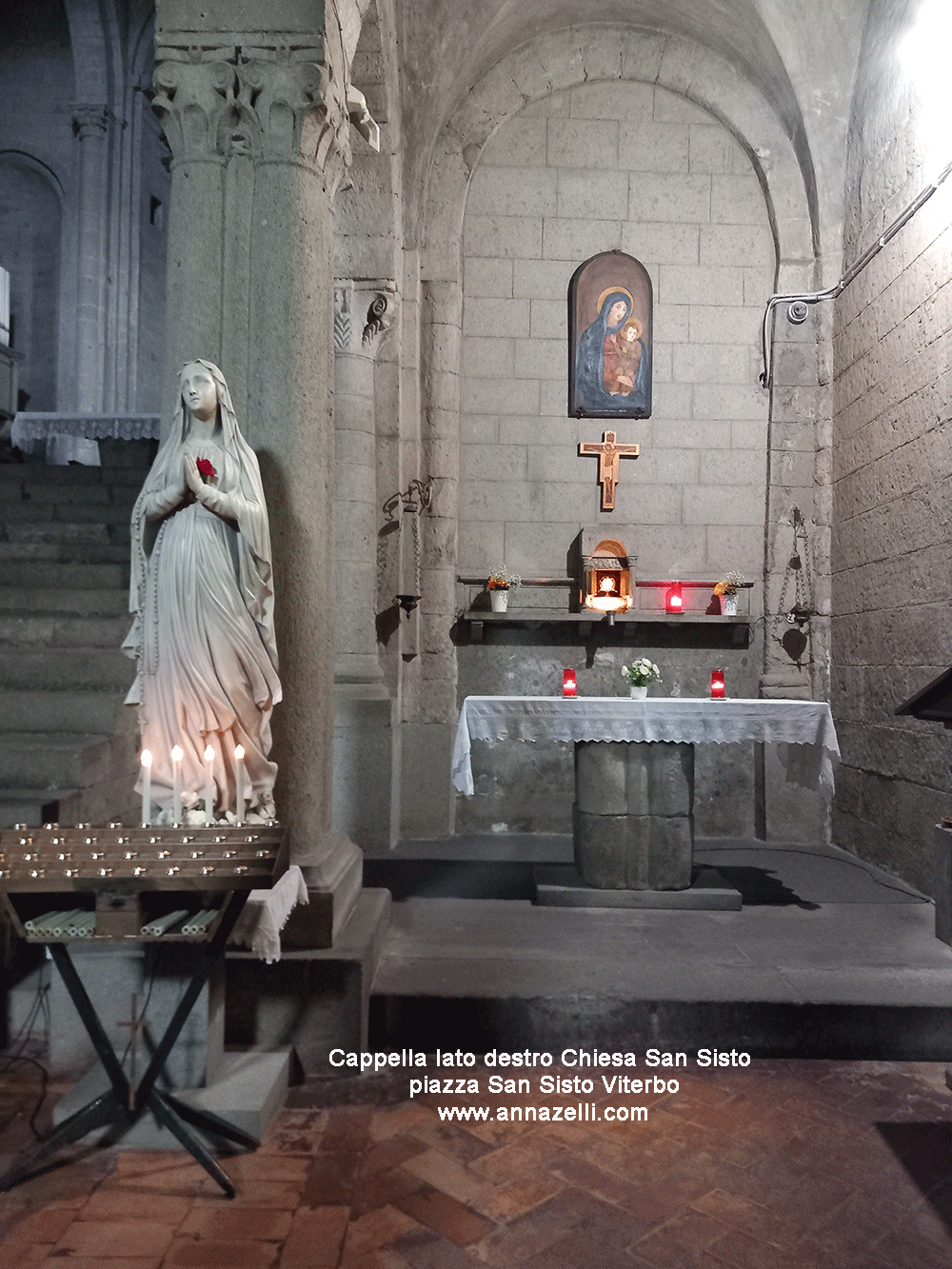 cappella lato destro chiesa di san sisto piazza san sisto viterbo info e foto anna zelli