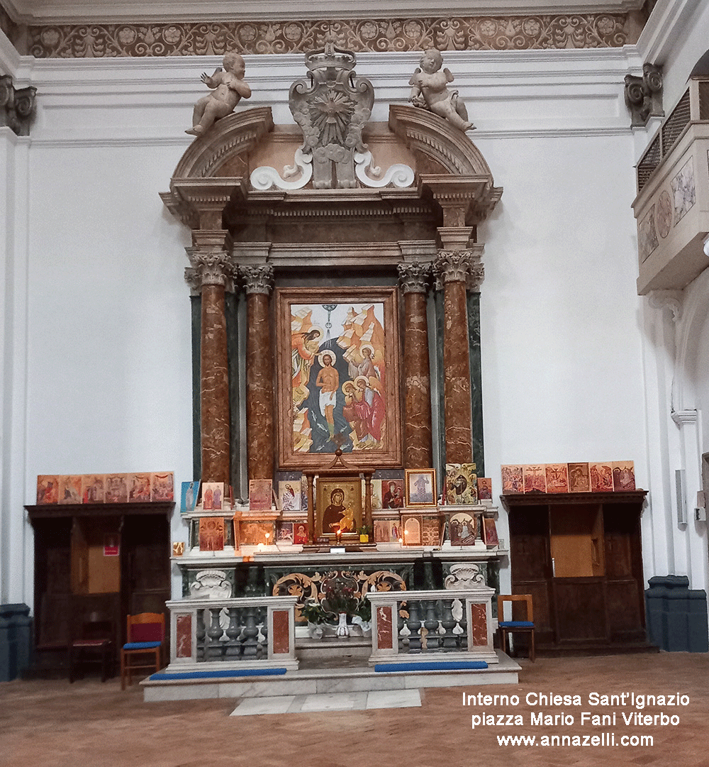 interno chiesa sant'ignazio piazza mario fani viterbo info e foto anna zelli