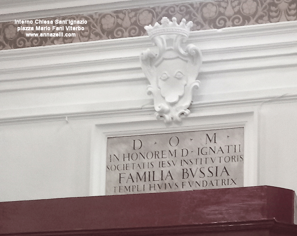 lapide famiglia bussi interno chiesa sant'ignazio piazza mario fani viterbo info e foto anna zelli