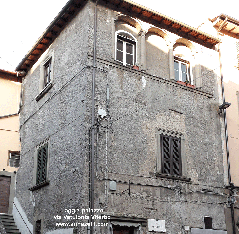 loggia palazzo via veulonia viterbo info e foto anna zelli