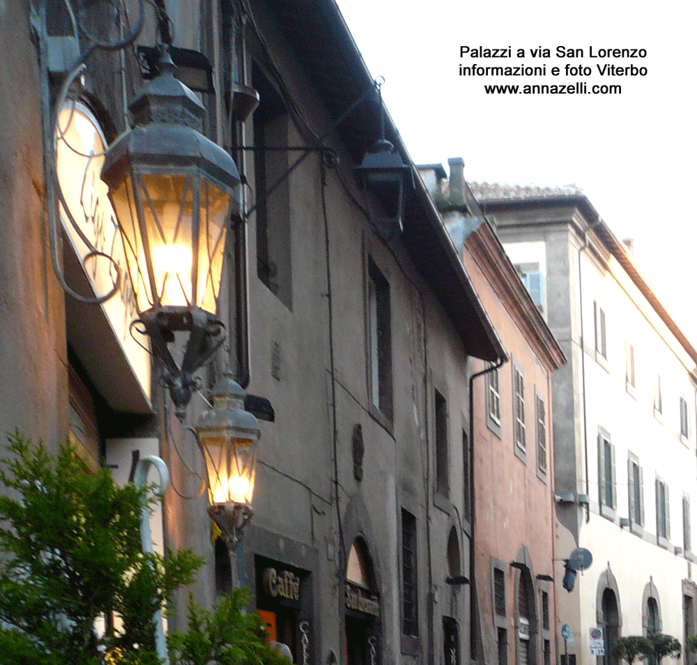 palazzi a via san lorenzo viterbo info e foto anna zelli