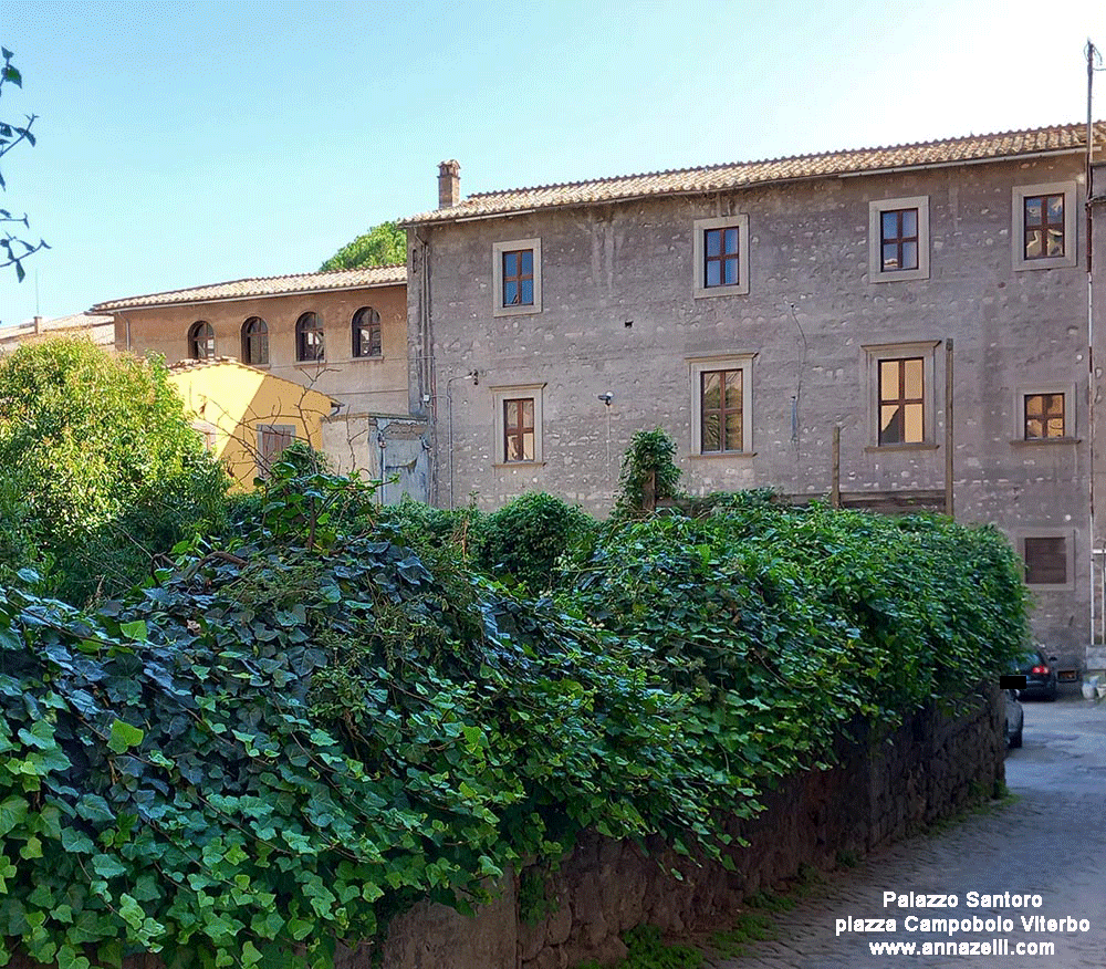 palazzo santoro piazza campoboio viterbo centro info e foto anna zelli