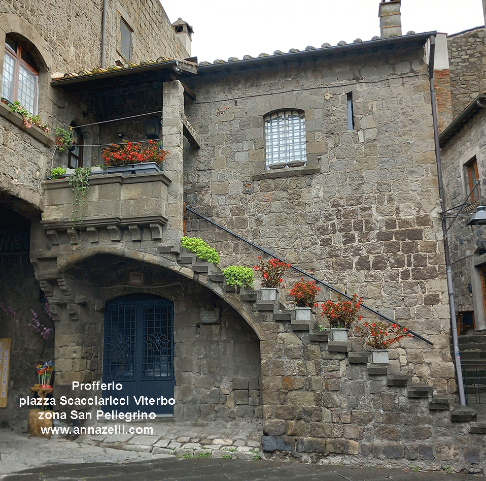 profferlo piazza scacciaricci zona san pellegrino viterbo info e foto anna zelli