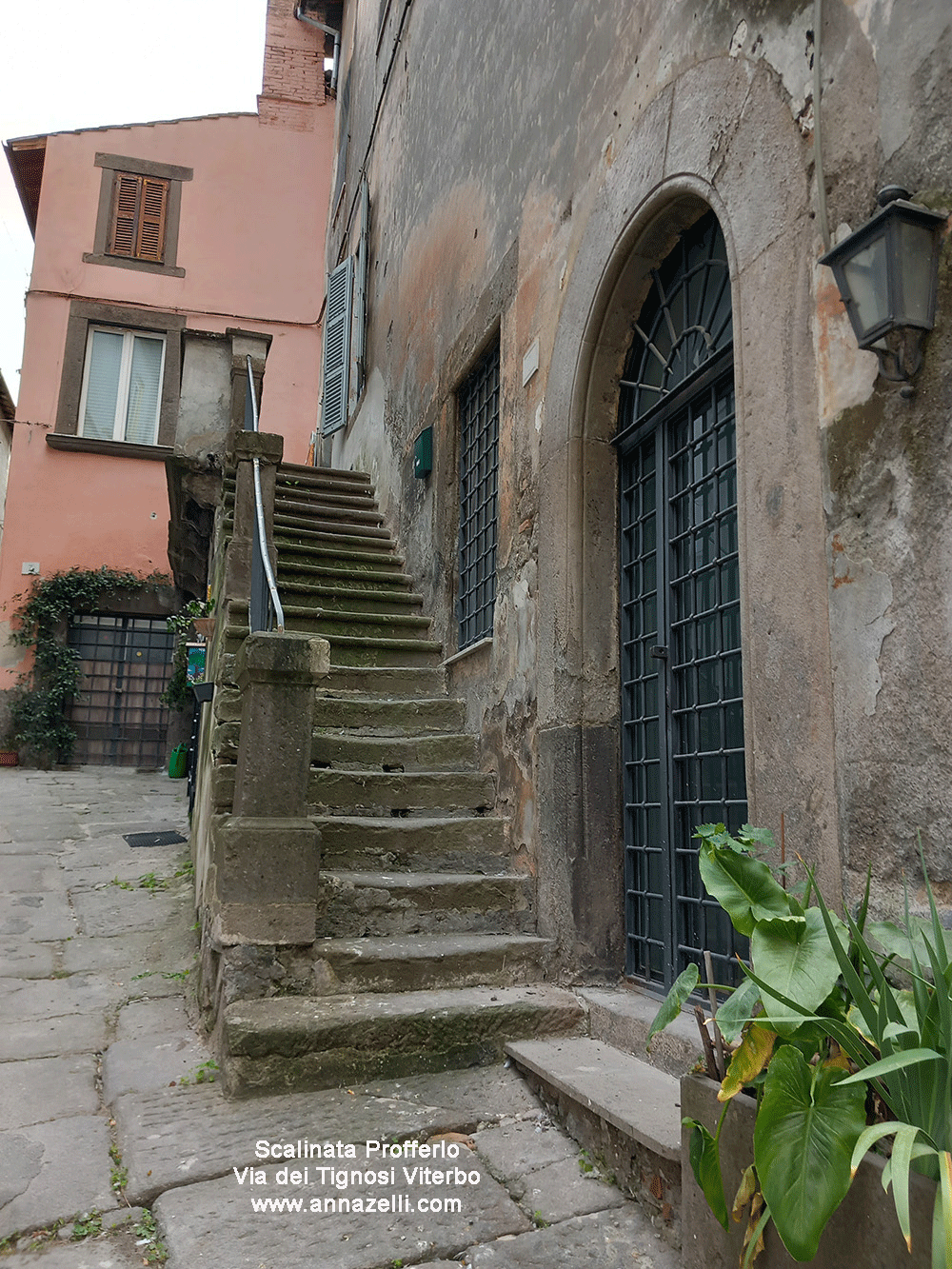 scalinata profferlo via dei tignosi viterbo centro storico info e foto anna zelli