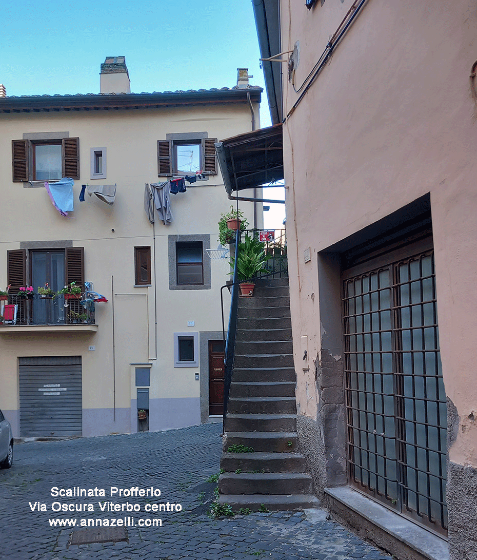 scalinata profferlo via oscura viterbo centro storico info e foto anna zelli