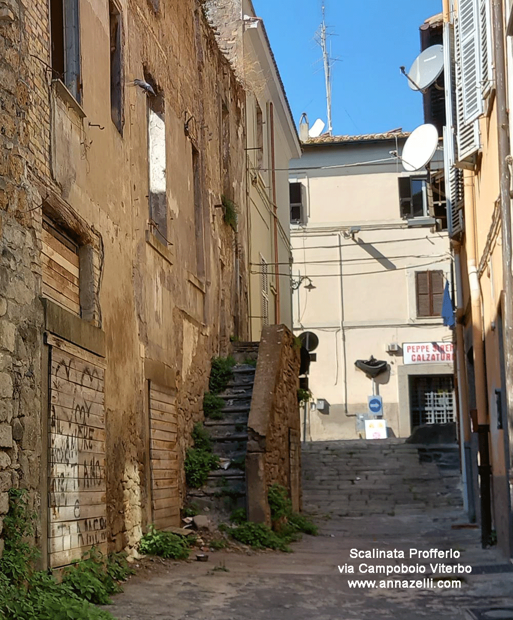 scalinata profferlo via campoboio viterbo info e foto anna zelli