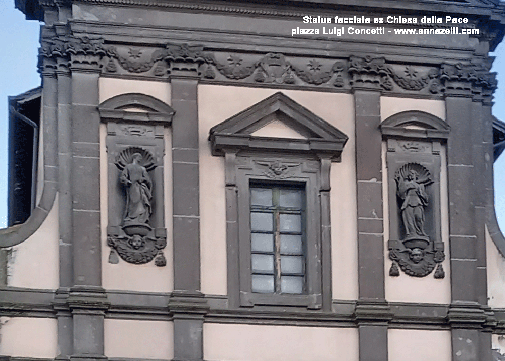 statue facciata ex chiesa santa maria della pace viterbo info e foto anna zelli