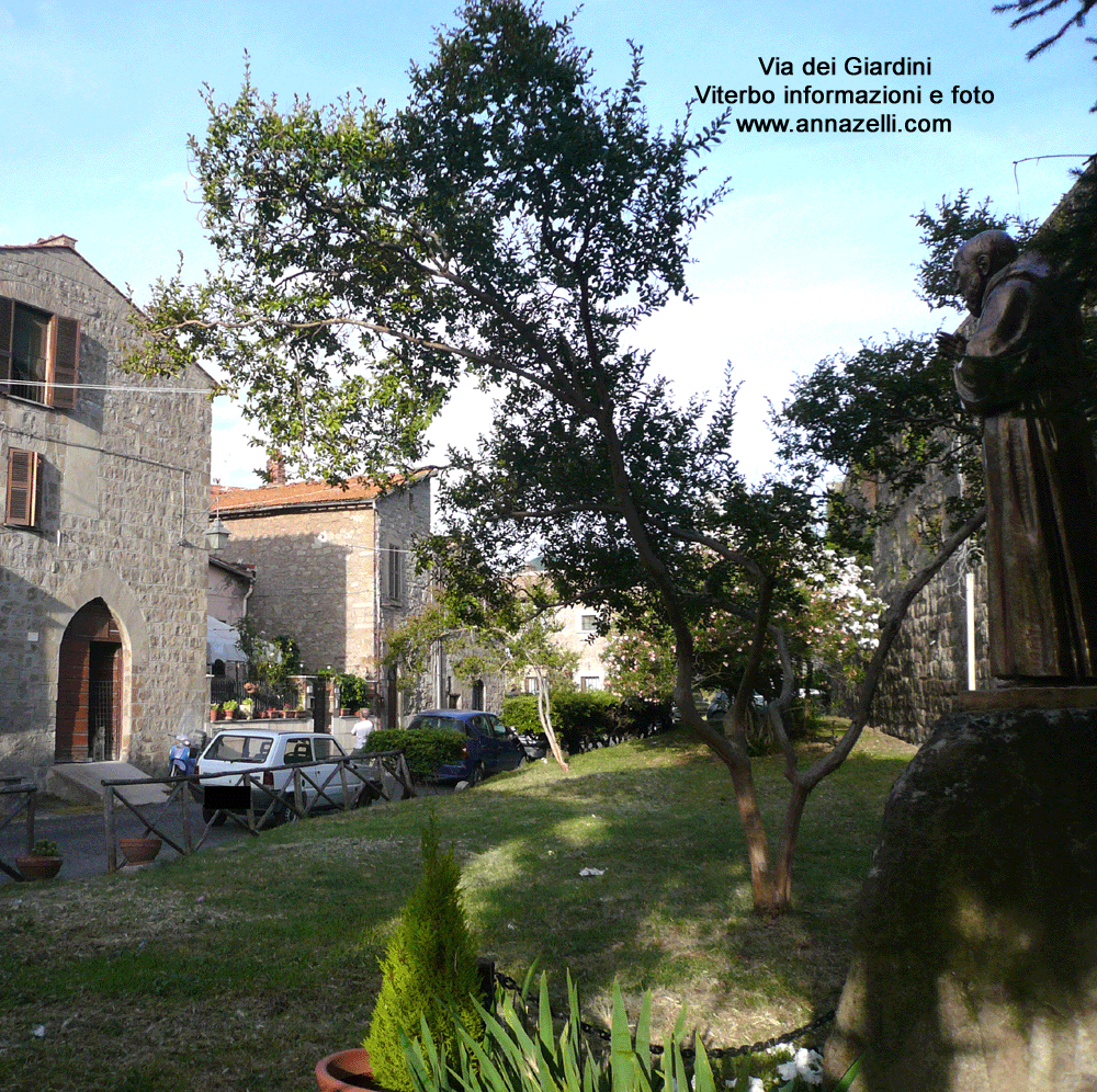 via dei giardini pianoscarano viterbo centro storico info e foto anna zelli