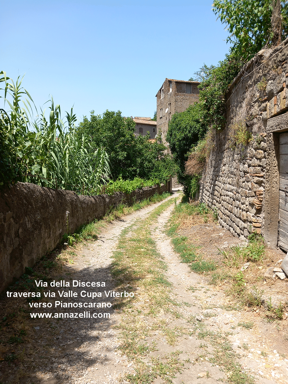 via della discesa viterbo traversa di via valle cupa