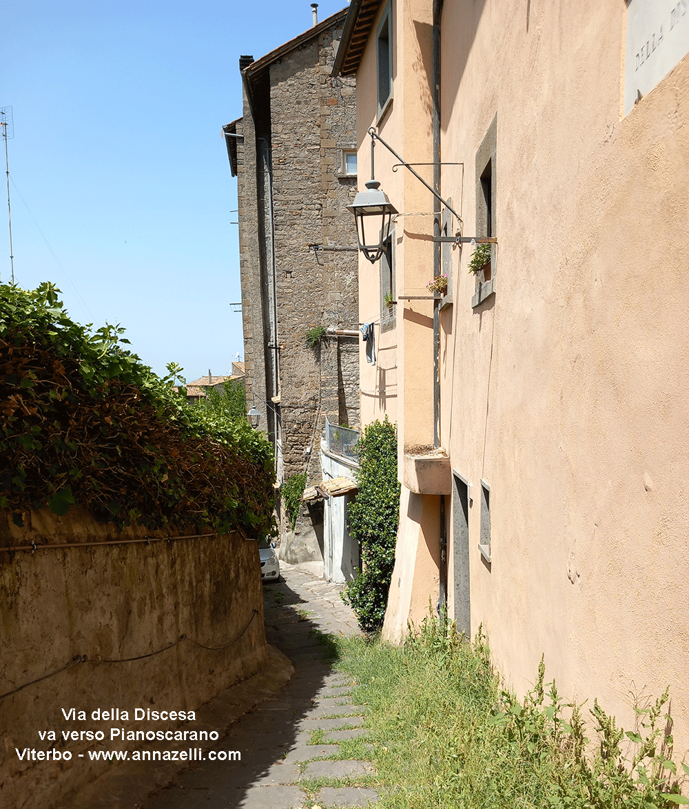 via della discesa viterbo verso pianoscarano info foto anna zelli