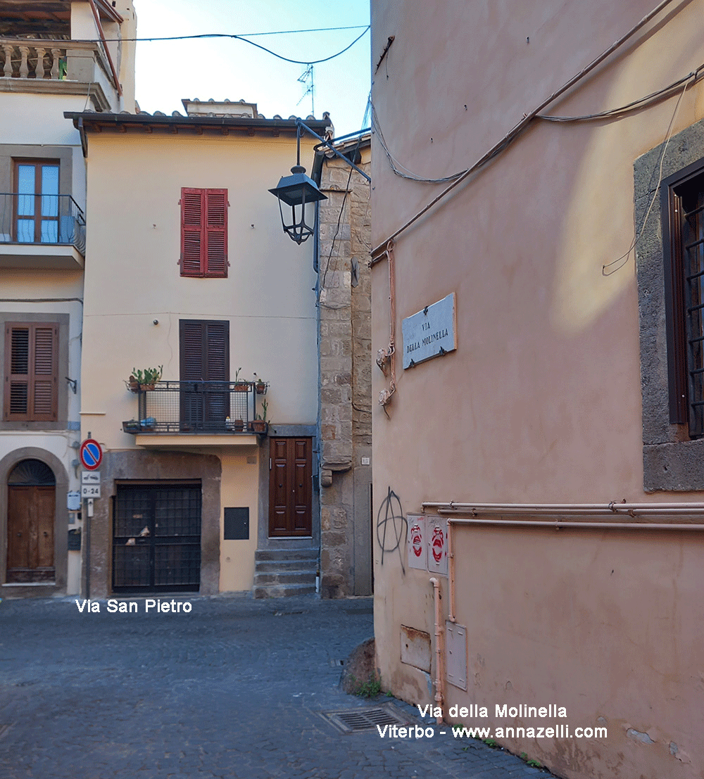 via della molinella verso via san pietro viterbo centro info foto anna zelli