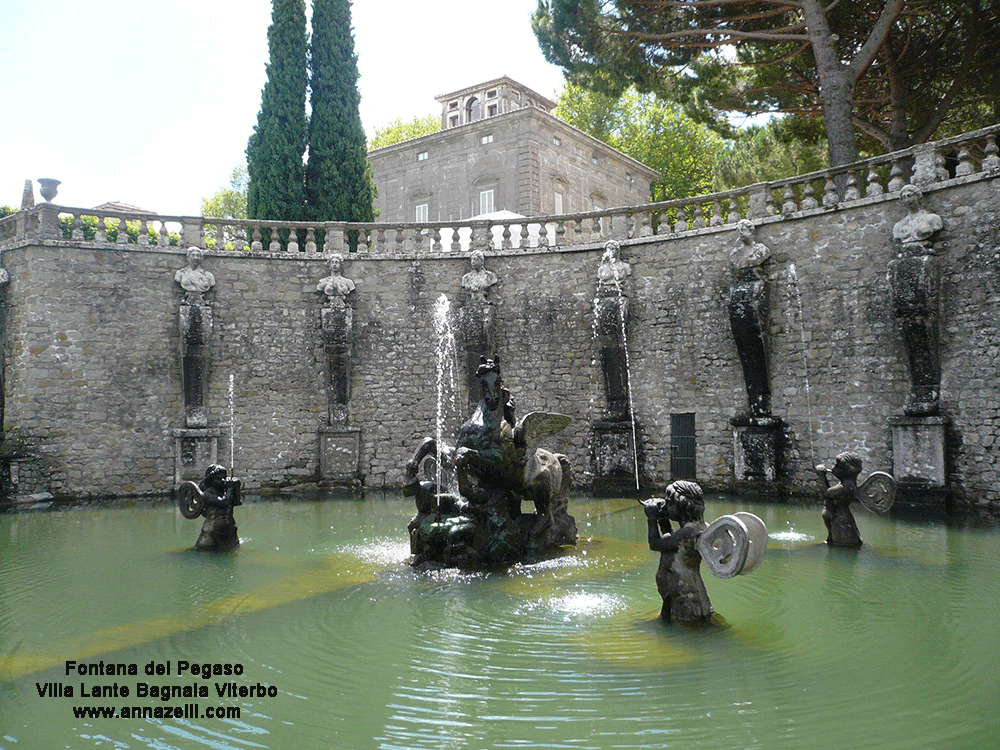 fontana del pegaso a villa lante viterbo info e foto anna zelli